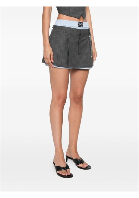 Grey wool-blend chain-detail mini skort Alexander Wang - women ALEXANDER WANG | 1WC3254855055